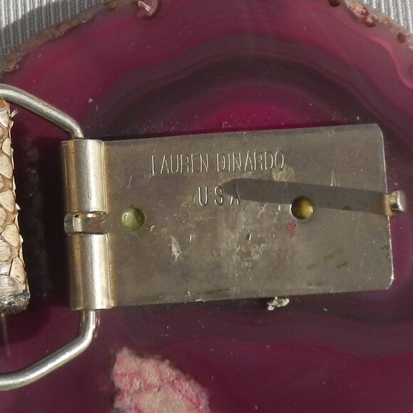 Lauren Dinardo  Snake Skin Belt with Natural Agate Buckle main image 8
